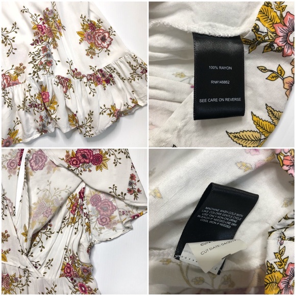 SOLD Torrid 2X White Floral Challis Skater Dress - Picture 7 of 8